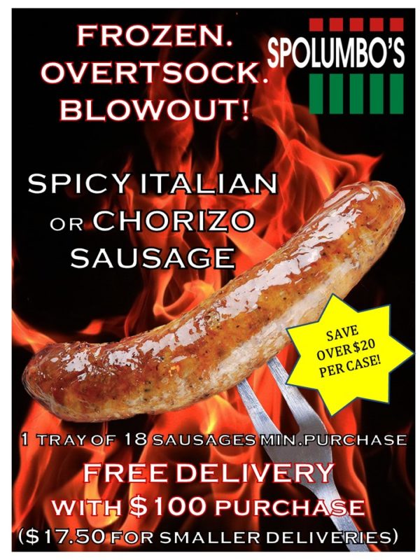 FROZEN SALE - SPICY CHORIZO FROZEN SALE - SPICY CHORIZO