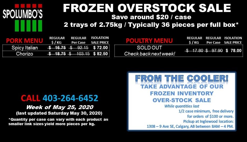 Frozen Overstock May 30 2020 Frozen Overstock May 30 2020